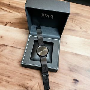 Boss Hugo Boss black watch 40mm stainless steel mesh strap